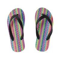 Colorful Stripes Kid's Flip Flops