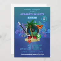 Summer Club Beach Graduation Party Photo Invitation