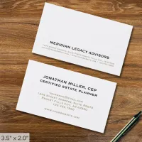 Simple Minimalist Classic Typographic Business Card