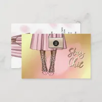 Pink and Gold Girly Business Card