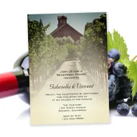 Vineyard and Red Barn Wedding Rehearsal Dinner Invitation