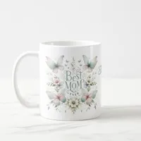 Best Mom Ever Pastel Floral Personalized Coffee Mug