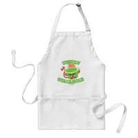 Unholy Guacamole Funny Avocado Cartoon Adult Apron