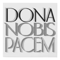 Dona Nobis Pacem, Give Us Peace, Typographic Art Faux Canvas Print