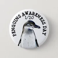 Penguin Awareness Day January 21st Holidays Button