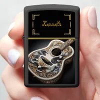 Elegant Acoustic Guitar Zippo Lighter