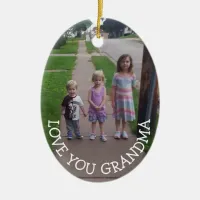 Love You Grandma, Christmas Gift for Christmas Ceramic Ornament