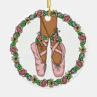 Christmas Ballet Slippers Personalized Ceramic Ornament