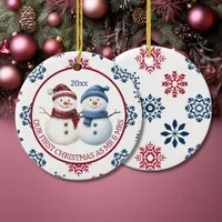 Our First Christmas as Mr and Mrs Ceramic Ornament