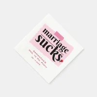 Marriage Sucks! Funny Divorce Announcement Party Napkins