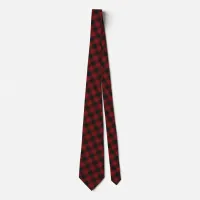 Rustic Red Buffalo Plaid | Country Winter Neck Tie