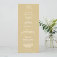 Modern Cashmere Wedding Order of Service Program