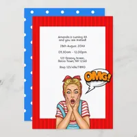 Pop Art Comic Birthday Party Invitation