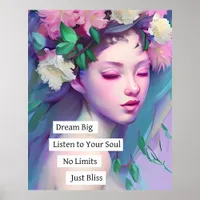 Dream Big, Inspirational Quote for Daughter Poster