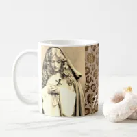 50 and Fabulous Sepia Photo Cheetah Print Coffee Mug