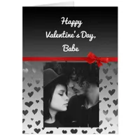 Jumbo Personalized Photo Valentines Day "Card Card