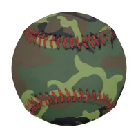 Woodland Military Green Camouflage Pattern Baseball