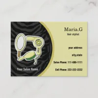 yellow Hair Salon businesscards Appointment Card