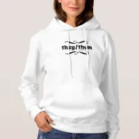 They Them in fancy scroll frame Hoodie