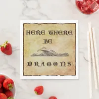 Here There Be Dragons Napkins