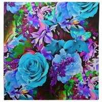 Abstract Tropical Flower Floral Print Cloth Napkin