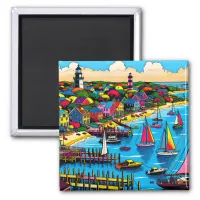 Martha's Vineyard | Colorful Abstract Art Magnet