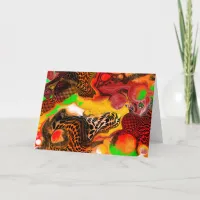 I Miss You | Colorful Abstract Fluid Art Card