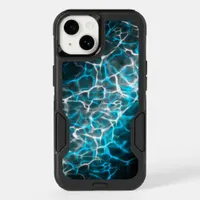 Black, Blue White Lightning Water Reflection    OtterBox iPhone 14 Case