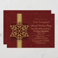 red Gold Corporate holiday party invitation