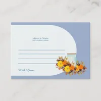 Bridal Sunflower Wedding Advice Enclosure Card