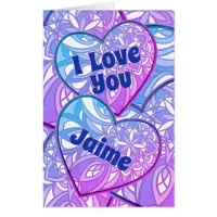 Mandala Hearts I Love You  Card