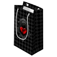 Red Goth Heart Gift Bag