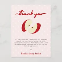 Apple of our Eye Fall Baby Shower Thank You Postcard