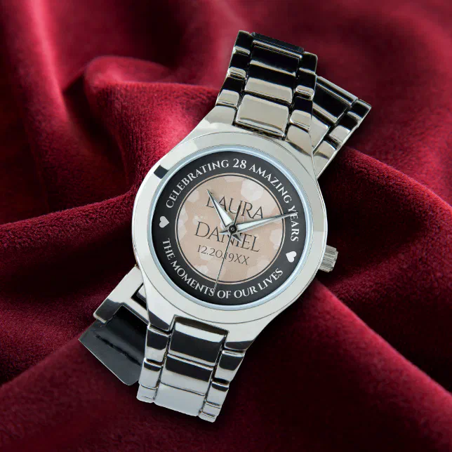 Elegant 28th Linen Wedding Anniversary Celebration Watch