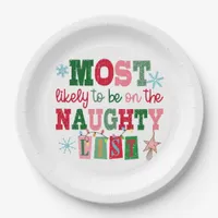 Most Likely to Be on the Naughty List Paper Plates