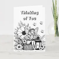 Color Me | Fairies and Fairytales Thinking of You Card