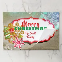 Traditional Christmas Cookies And Snowflakes  Paper Pad