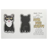 Sourpuss Pillow Stuffed Animal Pattern Fabric