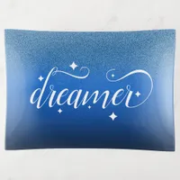 Romantic Ombre Midnight Blue Starry Dreamer Trinket Tray