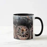 Antique Locomotive Steam Engine Train Coffee Cup