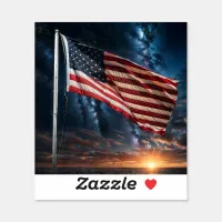 American Flag Sticker