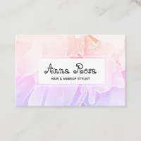 *~* Peony Flower Pink Lavender Floral Chic Business Card