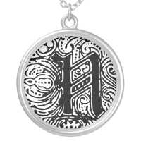 Monarchia "N" Silver Plated Necklace