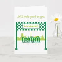 Personalized 26.2 Paris Skyline Marathon Congrats Card