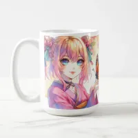 Anime Girl Holding a Butterfly Coffee Mug