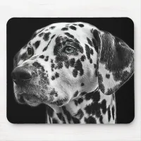 Black and White Spotted Dalmatian Dog Photo Mouse Pad