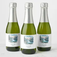 Winter Lake Wedding Sparkling Wine Label