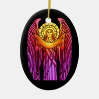 Stained Glass Angel Ornament