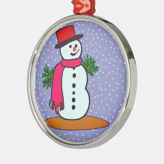 Bonhomme de neige Metal Ornament