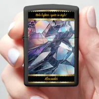 Stunning Holographic Crystal Display Zippo Lighter